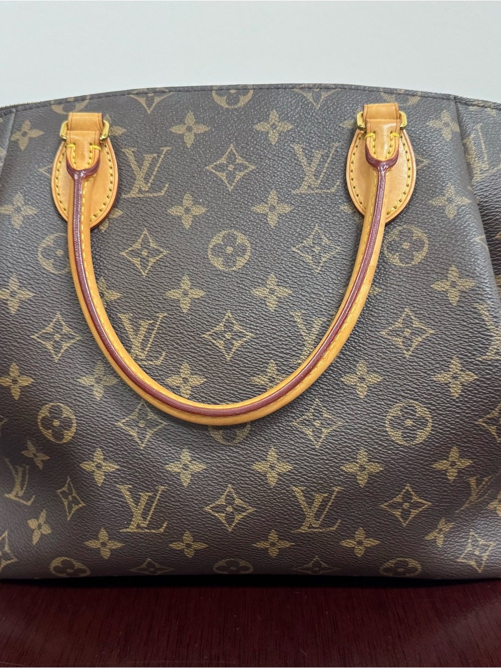 Louis Vuitton Turenne Monogram Canvas Satchel in Brown with Tan Trim - Picture 3 of 7